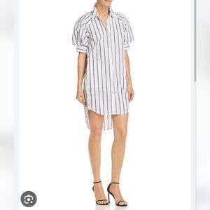Joie Sephira Striped Puff Sleeve Shirtdress Small